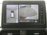 全周囲カメラで、クルマを上空から見下ろしているかのような映像を映し出します。周囲の状況がひと目でわかります!
