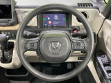 【純正革巻きステアリング】上質な革を使用することで、手にしっかり馴染みとても運転しやすいハンドルです♪