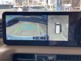 アラウンドビューモニターです☆車の前後左右にカメラがついており駐車時には上から車を見たような画面が見れますので、4方向の状況を確認することができる便利な機能です☆