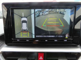 (パノラミックビューモニタ-)車を上から見たような映像で死角もバッチリ確認できます。