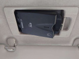 バイザーの裏に、すぽっりと隠れるスマートインタイプのETC装着