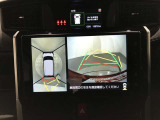 【パノラミックビューモニター】専用のカメラにより、上から見下ろしたような視点で360度車の周囲を確認することができます。