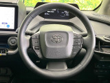 【純正革巻きステアリング】上質な革を使用することで、手にしっかり馴染みとても運転しやすいハンドルです♪
