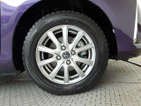 社外14インチアルミ!タイヤサイズは165/70R14です