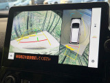【パノラミックビューモニター】専用のカメラにより、上から見下ろしたような視点で360度クルマの周囲を確認することができます☆死角部分も確認しやすく、狭い場所での切り返しや駐車もスムーズに行えます。