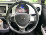 【純正革巻きステアリング】上質な革を使用することで、手にしっかり馴染みとても運転しやすいハンドルです♪