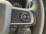 全車速追従機能付きアダプティブクルーズコントロールの操作スイッチです。遠出のお出かけで使用する高速道路の運転が楽になって疲労軽減につながる大変便利な機能です!