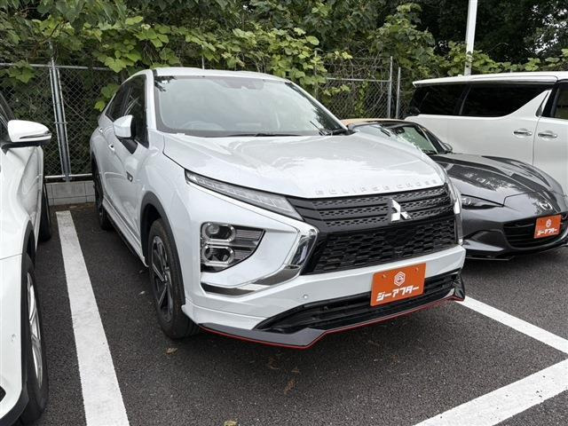 エクリプスクロス PHEV 2.4 P 4WD 禁煙車 黒ハーフレザーシート 純正ナビ