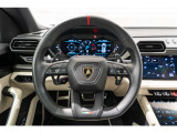 Sport Steering Wheel in Full Leather with Dark chrome Bezel and Red Marker, heated