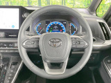 【純正革巻きステアリング】上質な革を使用することで、手にしっかり馴染みとても運転しやすいハンドルです♪