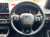 【純正革巻きステアリング】上質な革を使用することで、手にしっかり馴染みとても運転しやすいハンドルです♪
