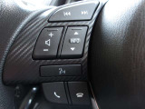 オーディオの音量やチャンネル操作ができるスイッチが、ハンドルに付いています。運転中でも、操作が行えて非常に安全・便利です!