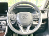 【純正革巻きステアリング】上質な革を使用することで、手にしっかり馴染みとても運転しやすいハンドルです♪