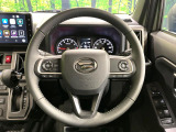 【純正革巻きステアリング】上質な革を使用することで、手にしっかり馴染みとても運転しやすいハンドルです♪