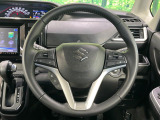 【純正革巻きステアリング】上質な革を使用することで、手にしっかり馴染みとても運転しやすいハンドルです♪