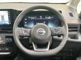 【純正革巻きステアリング】上質な革を使用することで、手にしっかり馴染みとても運転しやすいハンドルです♪