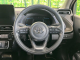 【純正革巻きステアリング】上質な革を使用することで、手にしっかり馴染みとても運転しやすいハンドルです♪
