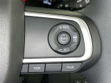 ステアリングスイッチ付き。前方から目を離すことなく操作することが可能です。