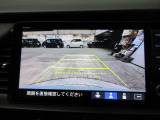 バックカメラの画像です。ガイドラインがスムースな車庫入れをサポートいたします。車庫入れの安心感がアップしますね。