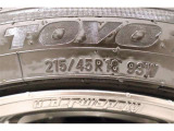 215/45R18    車両装着タイヤサイズです。 タイヤのご相談も石川トヨペットカローラにお任せください