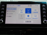 オーディオソースはご覧の通りです。Bluetoothを搭載しています。スマホと連動させると音楽等楽しむことが出来ます。