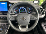 【純正革巻きステアリング】上質な革を使用することで、手にしっかり馴染みとても運転しやすいハンドルです♪