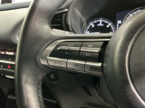ステアリングにオーディオ操作スイッチが付いています。オーディオ画面に直接タッチしなくても操作が出来ますので、運転に集中できます。