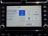 オーディオソースはご覧の通りです。Bluetoothを搭載しています。スマホと連動させると音楽等楽しむことが出来ます。