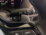 ステアリングホイール・後ろの減速セレクターは、左右に取り付けられた2つのパドルスイッチで減速の強さを調整。左側の「-」を操作すると減速を強く、右側の「+」を操作すると減速を弱くすることができます。