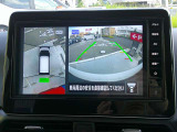 【アラウンドビューモニター】空から見下ろした映像がナビ画面にて確認可能です。駐車もラクラクですよ♪