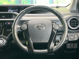 【純正革巻きステアリング】上質な革を使用することで、手にしっかり馴染みとても運転しやすいハンドルです♪