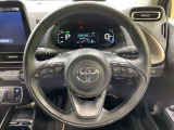 【純正革巻きステアリング】上質な革を使用することで、手にしっかり馴染みとても運転しやすいハンドルです♪