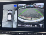 車を真上から見ているように、周囲の状況を把握しながら安心して駐車が行えるアラウンドビューモニター!