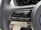 ステアリング左側には、主にオーディオ類の操作スイッチが付いています。運転中にハンドルから手を離さずに操作が可能で安心ですね。