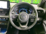 【純正革巻きステアリング】上質な革を使用することで、手にしっかり馴染みとても運転しやすいハンドルです♪