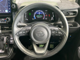 【純正革巻きステアリング】上質な革を使用することで、手にしっかり馴染みとても運転しやすいハンドルです♪
