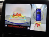 バックガイドモニターを装備しています、車庫入れもラクラクです。パノラミックビューモニターを搭載しています、上からの画像も表示されます。