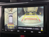 バックカメラの他に上から見下ろしたような画像が見れるアラウンド(全方位)モニター。前後左右を把握できる、すごい機能が装備されています!