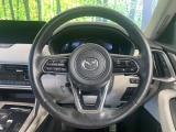 【純正革巻きステアリング】上質な革を使用することで、手にしっかり馴染みとても運転しやすいハンドルです♪