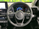 【純正革巻きステアリング】上質な革を使用することで、手にしっかり馴染みとても運転しやすいハンドルです♪