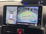 【パノラマモニター】専用のカメラにより、上から見下ろしたような視点で360度クルマの周囲を確認することができます☆死角部分も確認しやすく、狭い場所での切り返しや駐車もスムーズに行えます。