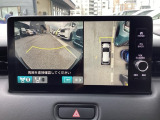 フロントカメラ装備です。運転席から見づらいバンパー下部を映します。