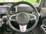 【純正革巻きステアリング】上質な革を使用することで、手にしっかり馴染みとても運転しやすいハンドルです♪
