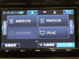 オーディオはAM/FMラジオ・フルセグTV・Bluetooth機能付き。CD/DVDの再生も可能です。