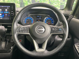 【純正革巻きステアリング】上質な革を使用することで、手にしっかり馴染みとても運転しやすいハンドルです♪