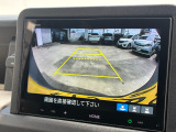 バックカメラ画面、3視点切り替え