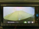 リアカメラ付で、後方をナビ画面で確認。車庫入れも安心です。もちろん、バックギアと連動しています。