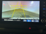 リアカメラ付で、後方をナビ画面で確認。車庫入れも安心です。もちろん、バックギアと連動しています。