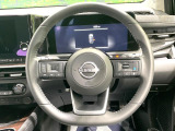 【純正革巻きステアリング】上質な革を使用することで、手にしっかり馴染みとても運転しやすいハンドルです♪