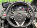 【純正革巻きステアリング】上質な革を使用することで、手にしっかり馴染みとても運転しやすいハンドルです♪
